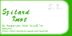 szilard knot business card